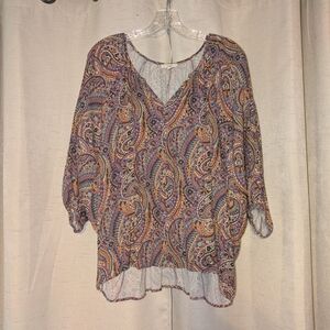 Elegant Multicolor Paisley Blouse